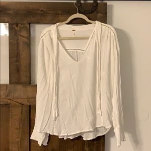 White free people blouse